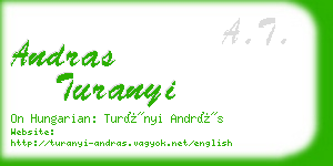 andras turanyi business card